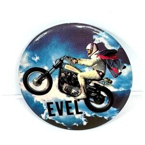 Vintage Evel Knievel Motorcycle Jump Daredevil. Pinback Pin Harley Davidson